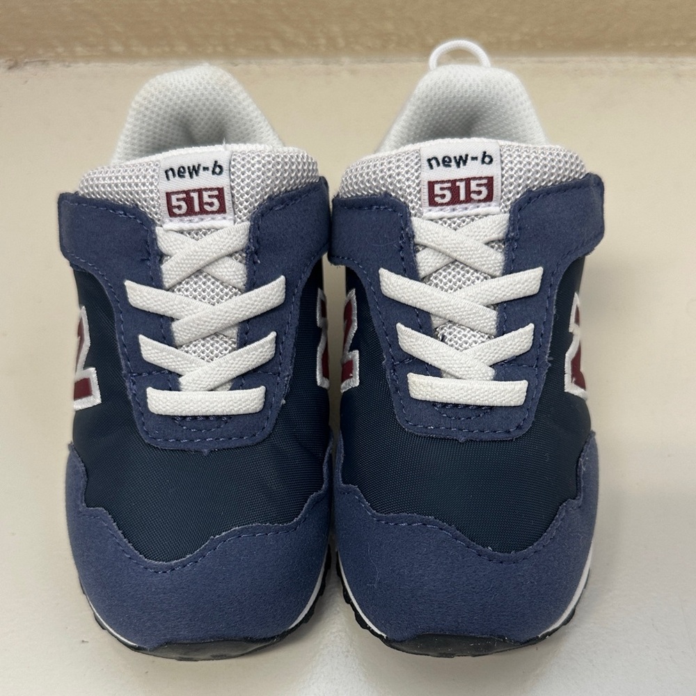 New Balance Kids Navy White Burgundy 515 Sneakers
